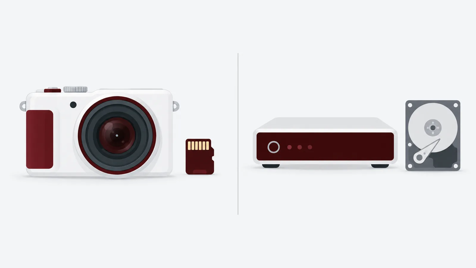 Камера и карта microSD рядом с регистратором