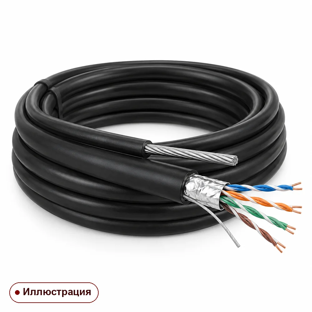 Кабель F/UTP 4*2*0.5 с тросом