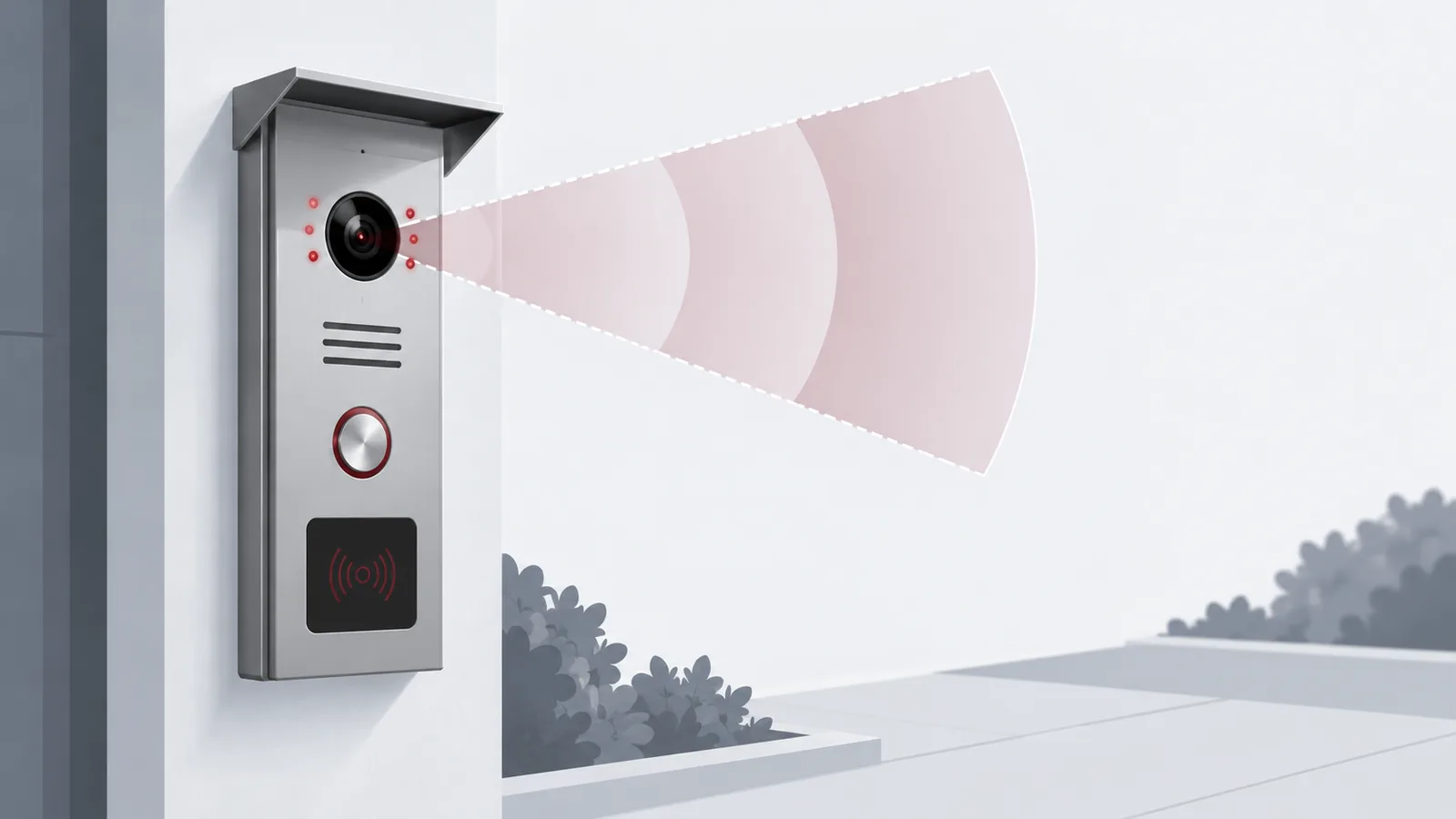 Уличная антивандальная вызывная панель с камерой и козырьком